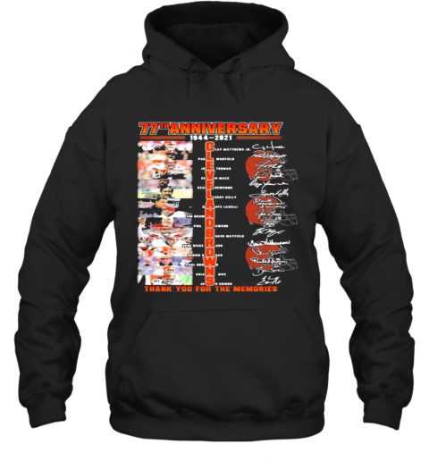 77Th Anniversary 1944 2021 Cleveland Browns Thank You For The Memories Signature T-Shirt Classic Mens T-shirt - Image 6