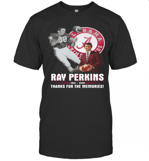 Alabama Crimson Tide Ray Perkins 1941 2020 Thanks You For The Memories Signatures T-Shirt Classic Mens T-shirt