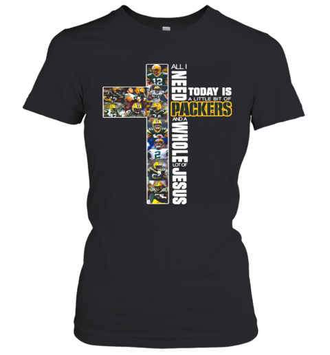 All I Need Today Is A Little Bit Of Packers And A Whole Lot Of Jesus T-Shirt Classic Mens T-shirt - Image 3