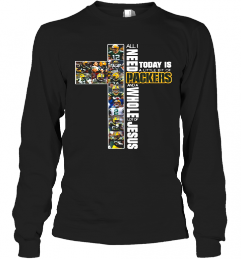 All I Need Today Is A Little Bit Of Packers And A Whole Lot Of Jesus T-Shirt Classic Mens T-shirt - Image 4