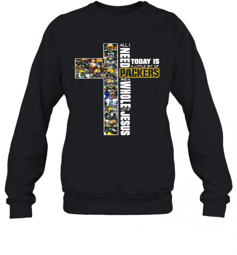 All I Need Today Is A Little Bit Of Packers And A Whole Lot Of Jesus T-Shirt Classic Mens T-shirt - Image 5