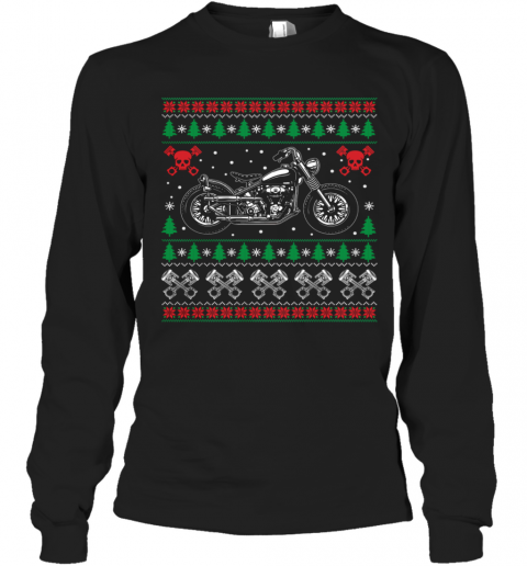 American Motorcycle Cool Biker Ugly Christmas Sweater Gift Motorcross Motorcycle Biker Christmas T-Shirt Classic Mens T-shirt - Image 4