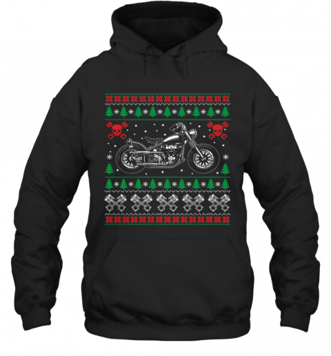 American Motorcycle Cool Biker Ugly Christmas Sweater Gift Motorcross Motorcycle Biker Christmas T-Shirt Classic Mens T-shirt - Image 6