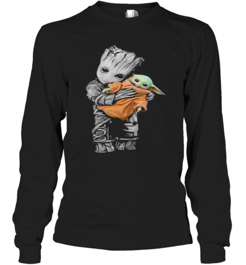 Baby Groot Hug Baby Yoda T-Shirt Classic Mens T-shirt - Image 4