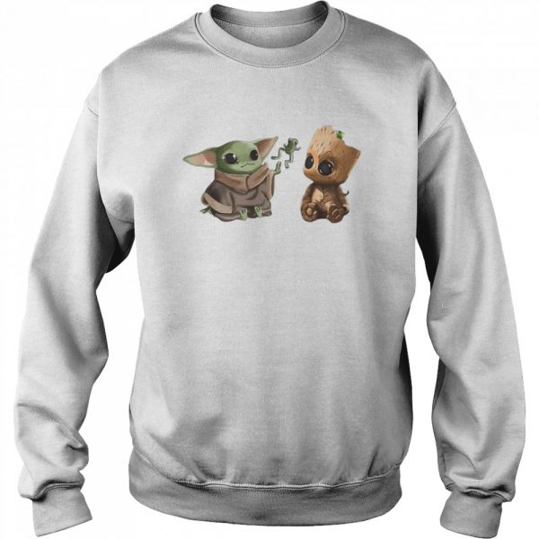 Baby Yoda And Baby Groot Frog Classic Mens T-shirt - Image 5