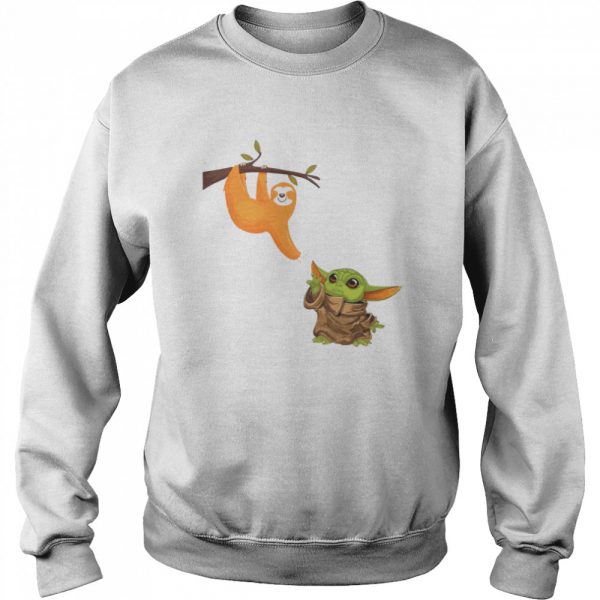 Baby Yoda And Sloth Classic Mens T-shirt - Image 5