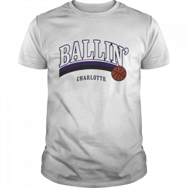 Ballin Charlotte Basketball Classic Mens T-shirt - Image 2