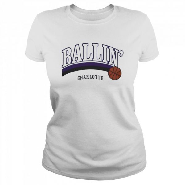 Ballin Charlotte Basketball Classic Mens T-shirt - Image 3