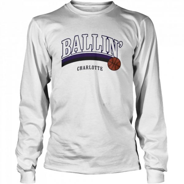 Ballin Charlotte Basketball Classic Mens T-shirt - Image 4