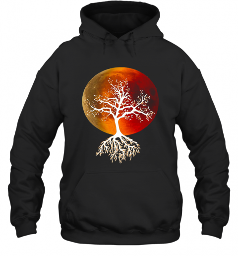 Blood Moon With Tree Moon Lunar Eclipse Moonlight Full Moon T-Shirt Classic Mens T-shirt - Image 6