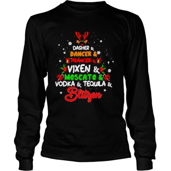 Dasher and dancer and prancer and vixen moscato and vodka and tequila shirt - Image 3