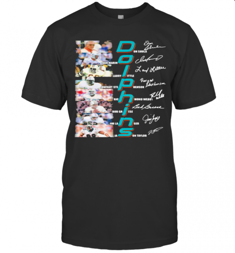 Dolphins Name Player Team Football Signature T-Shirt Classic Mens T-shirt
