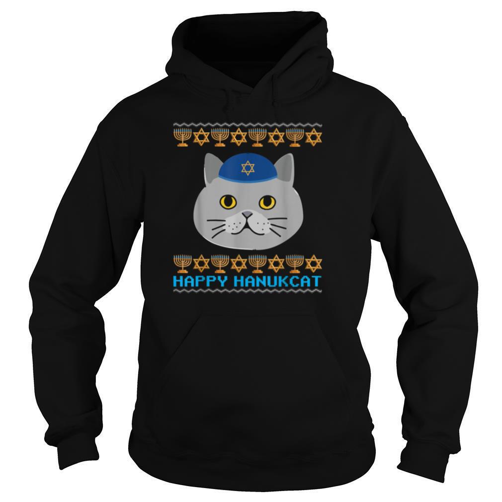 Happy Hanukcat Ugly Hanukkah Cat Chanukah Jewish shirt - Image 5