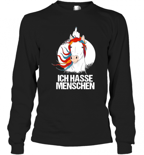 Ich Hasse Menschen Mittelfinger Cooles Horse T-Shirt Classic Mens T-shirt - Image 4