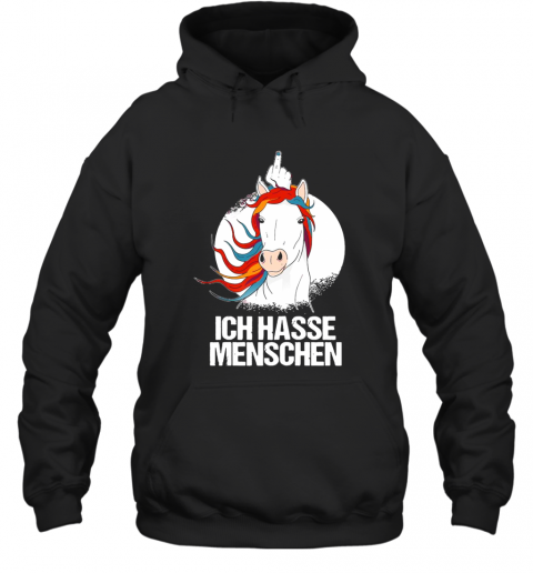 Ich Hasse Menschen Mittelfinger Cooles Horse T-Shirt Classic Mens T-shirt - Image 6