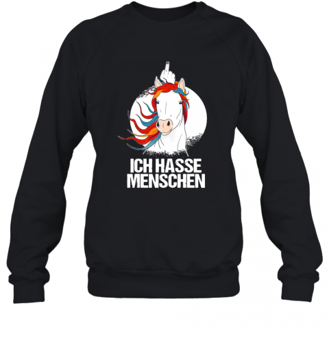 Ich Hasse Menschen Mittelfinger Cooles Horse T-Shirt Classic Mens T-shirt - Image 5