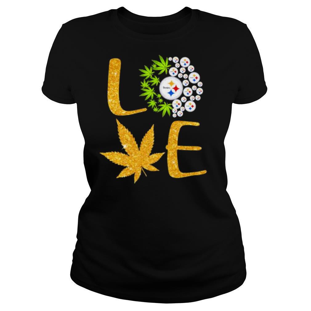 Love Steelers Cannabis Football shirt - Image 2