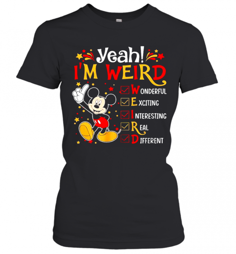 Mickey Yeah Im Weird T-Shirt Classic Mens T-shirt - Image 3