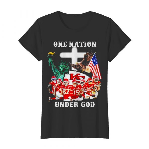 One Nation Under God Liberies American Flag shirt - Image 3