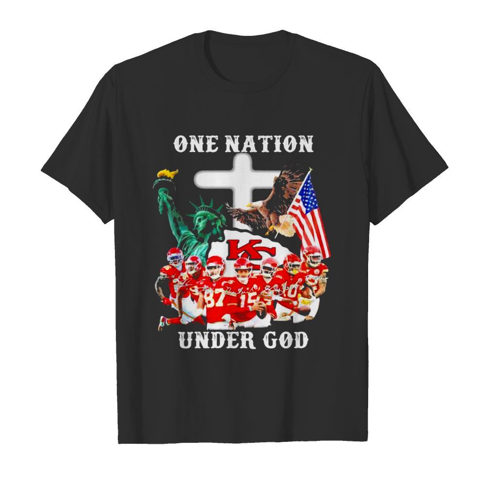 One Nation Under God Liberies American Flag shirt