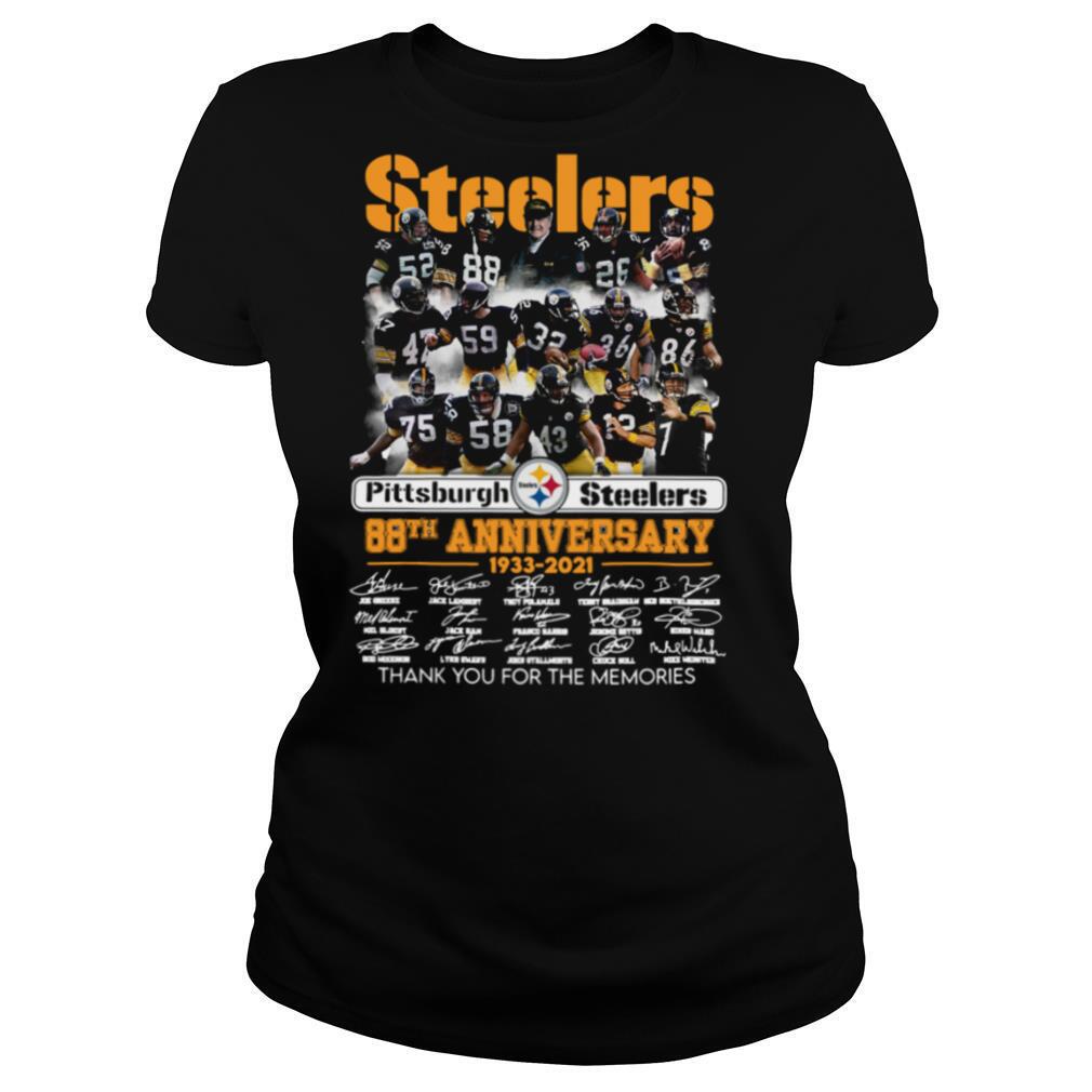 Pittsburgh Steelers 88th Anniversary 1933 2021 Thank For The Memories Signuature shirt - Image 2