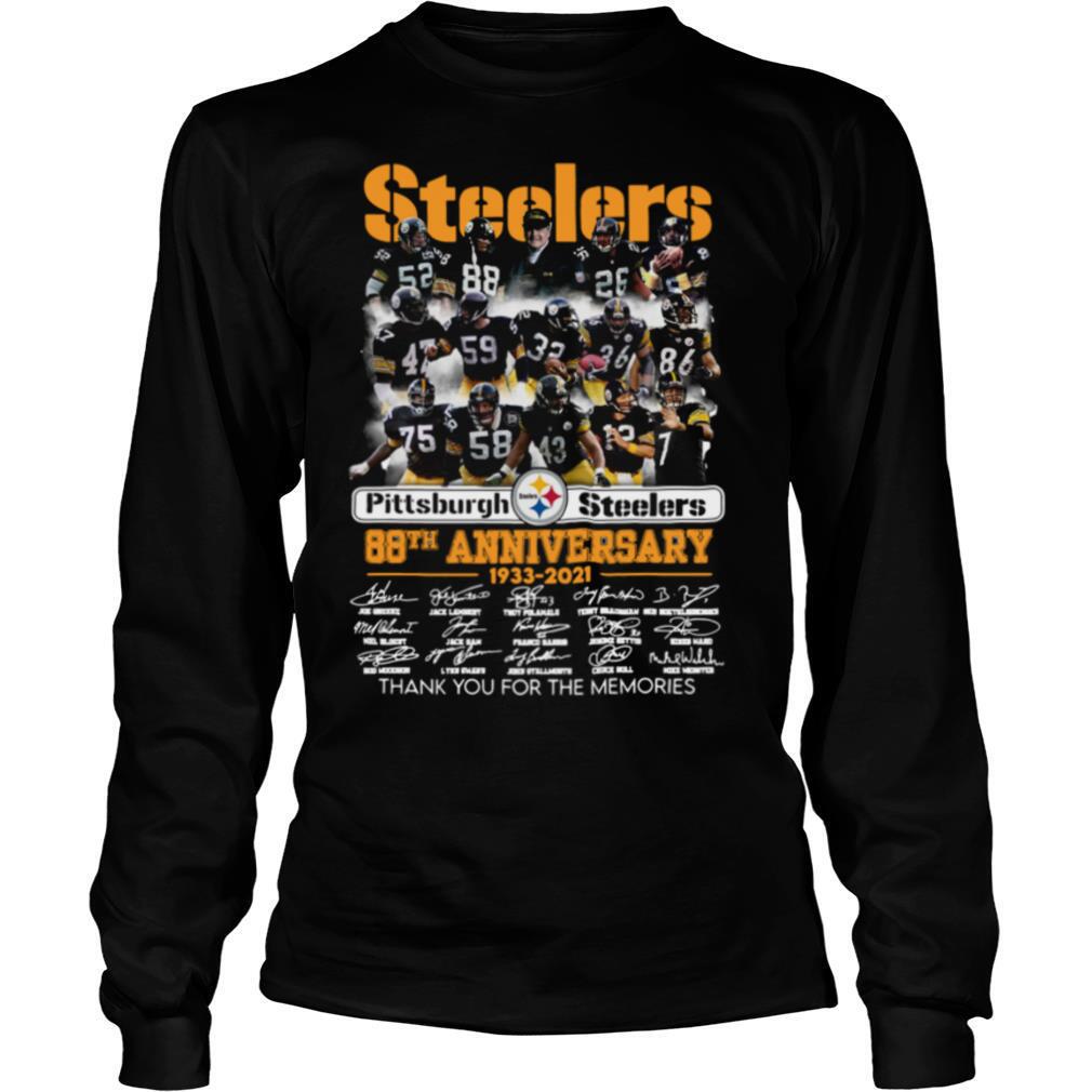 Pittsburgh Steelers 88th Anniversary 1933 2021 Thank For The Memories Signuature shirt - Image 3