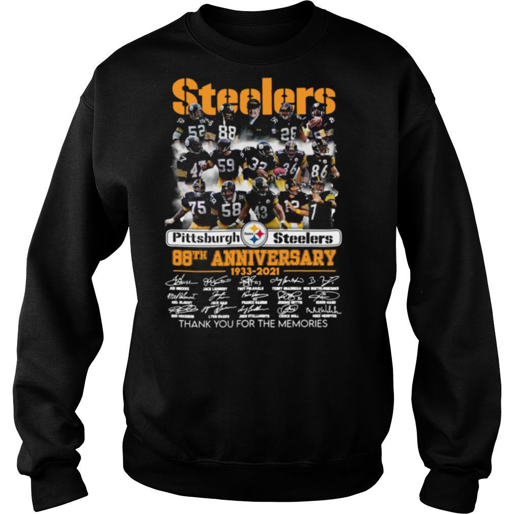 Pittsburgh Steelers 88th Anniversary 1933 2021 Thank For The Memories Signuature shirt - Image 4