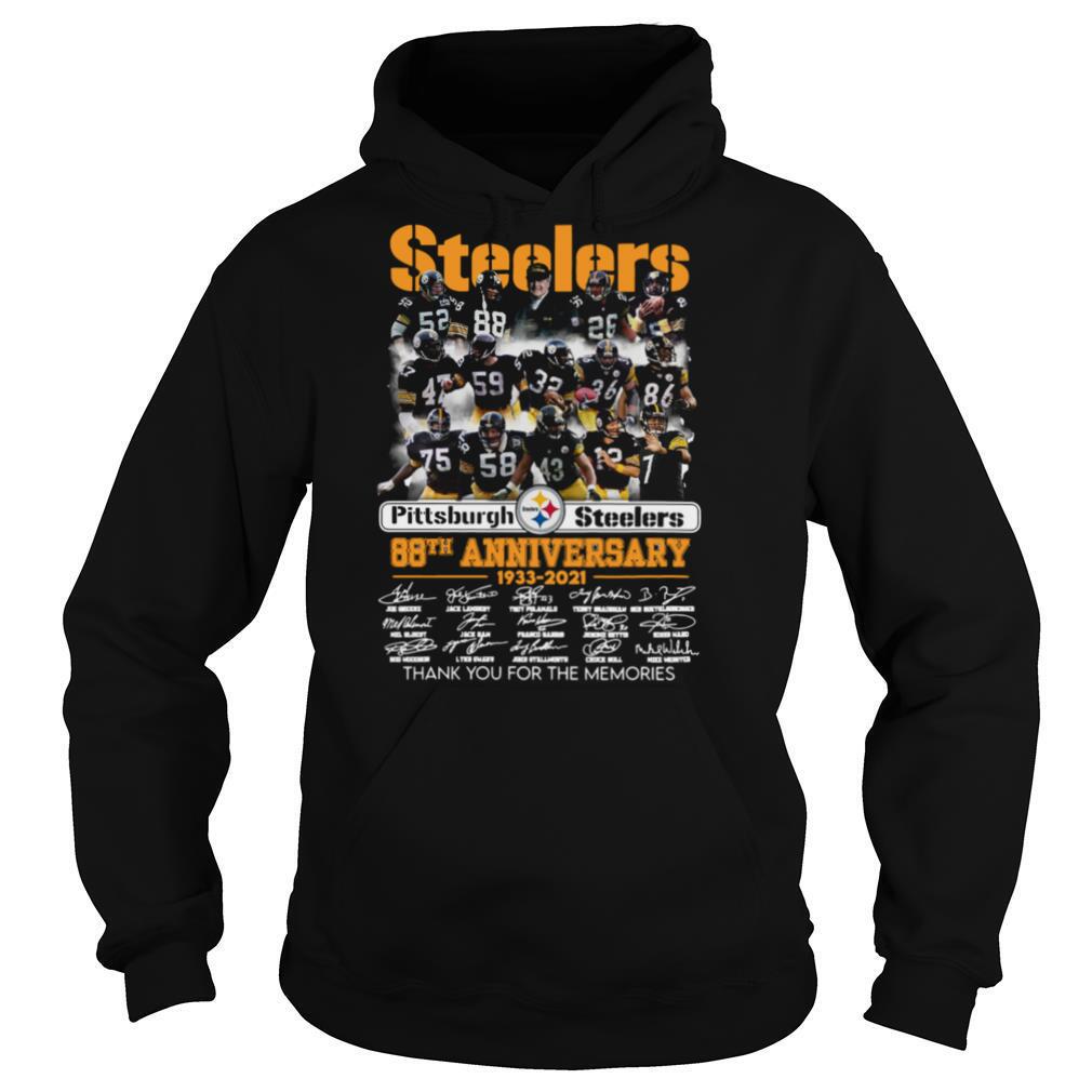 Pittsburgh Steelers 88th Anniversary 1933 2021 Thank For The Memories Signuature shirt - Image 5