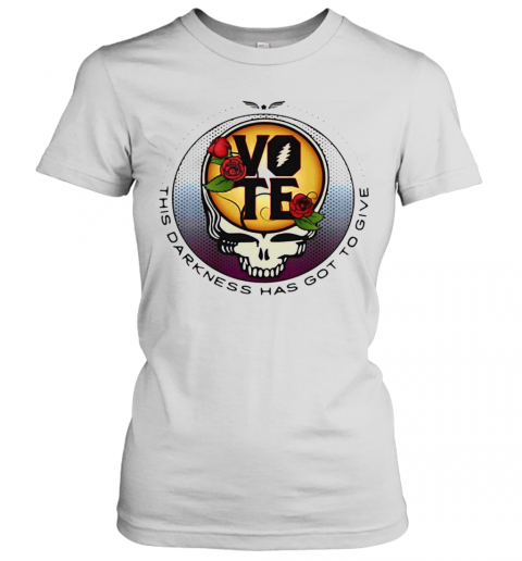 This Darkness Has Got To Give Vote Dark Star Grateful Dead Steal Face Skull Roses T-Shirt Classic Mens T-shirt - Image 3