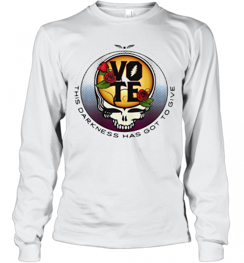 This Darkness Has Got To Give Vote Dark Star Grateful Dead Steal Face Skull Roses T-Shirt Classic Mens T-shirt - Image 4