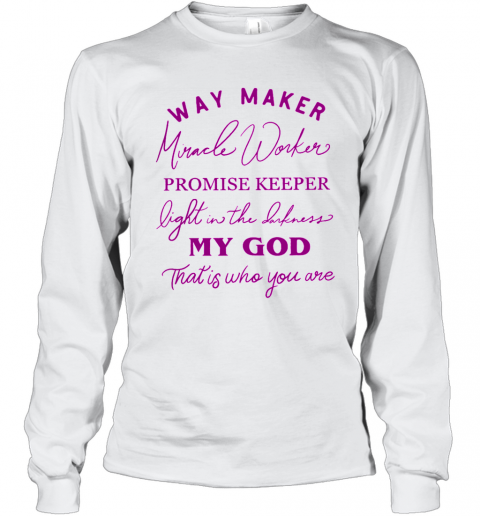 Way Maker Miracle Worker Promise Keeper T-Shirt Classic Mens T-shirt - Image 4