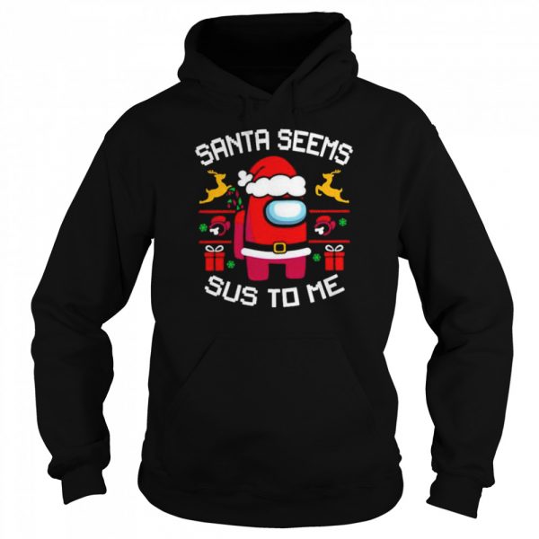 Among us santa seems sus to me merry christmas 2021 Classic Mens T-shirt - Image 6