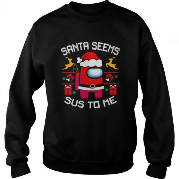 Among us santa seems sus to me merry christmas 2021 Classic Mens T-shirt - Image 5