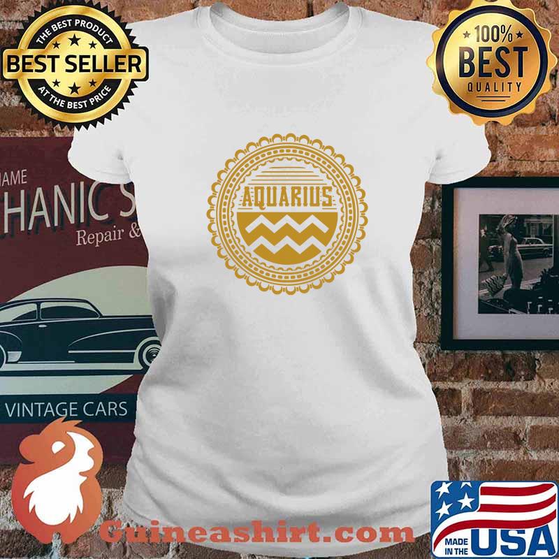 Aquarius Sign Vintage January Birthday Zodiac Horoscope Shirt Ladies tee