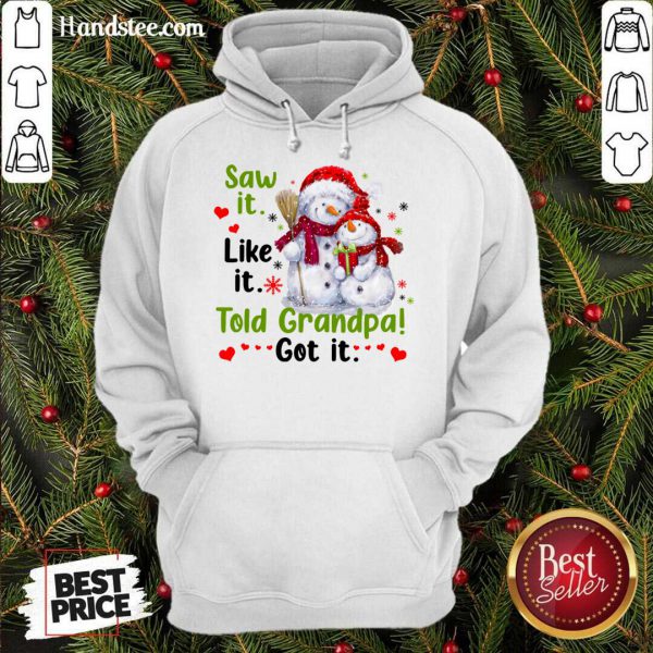 Awesome Snow Saw It Like It Told Grandpa Got It Christmas Shirt - Image 5