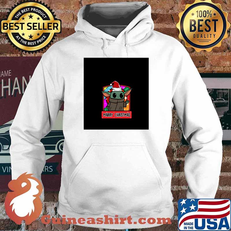 Baby Yoda Rainbow Marry Christmas Shirt Hoodie