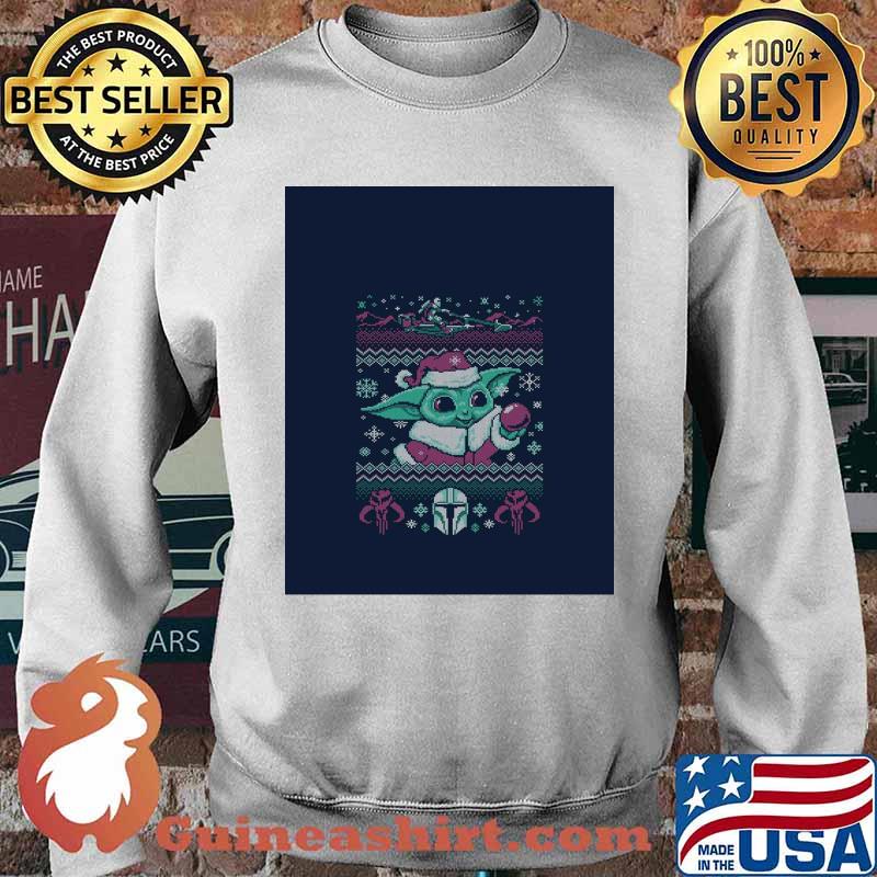 Baby Yoda Wear Hat Santa Clause Christmas Shirt Sweater
