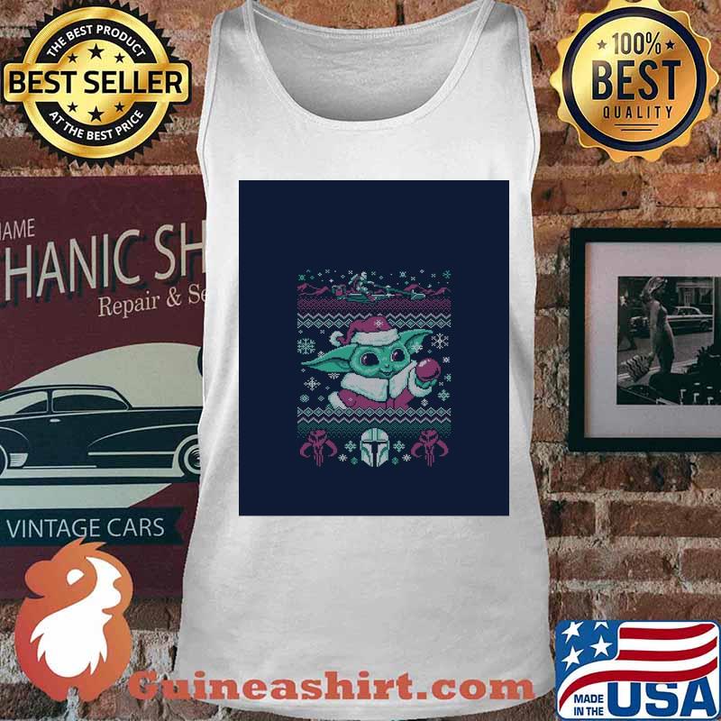 Baby Yoda Wear Hat Santa Clause Christmas Shirt Tank top