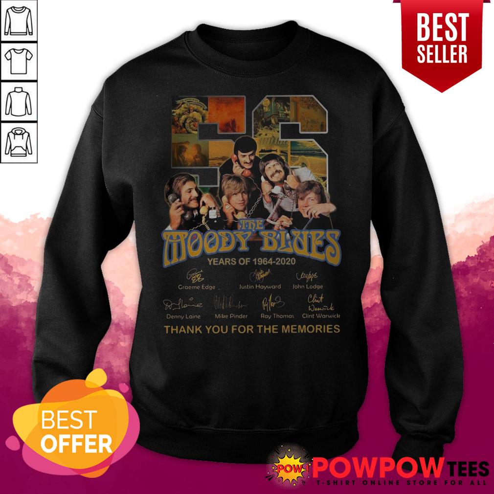 Blues 56 Years Of 1994-2020 The Moody Thank You For The Memories Signatures Shirt - Image 2