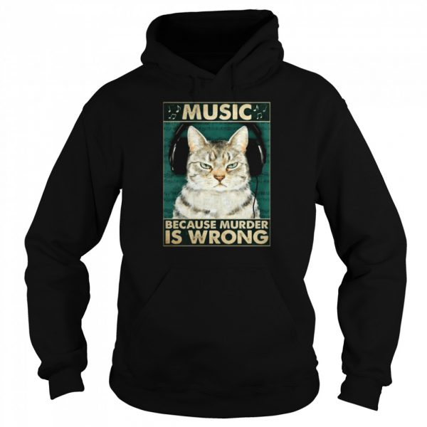 Cat music because murder is wrong Classic Mens T-shirt - Image 6