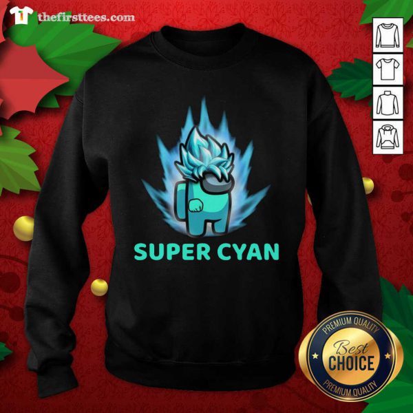 Cute Imposter Among Us Super Cyan Shirt - Image 2