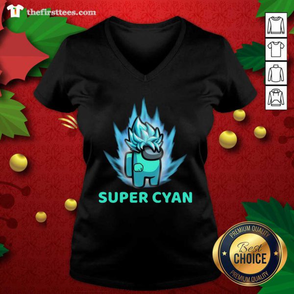 Cute Imposter Among Us Super Cyan Shirt - Image 3
