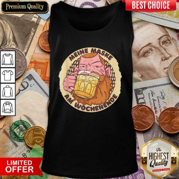 Funny Meine Maske Am Wochenende Beer Mask Shirt - Image 2