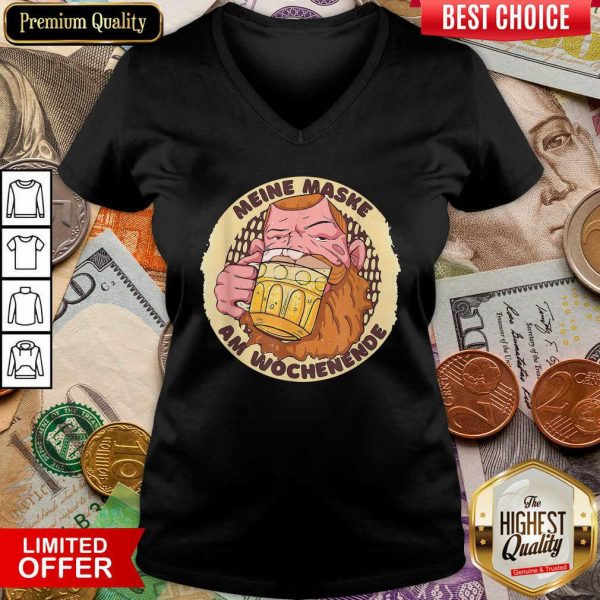 Funny Meine Maske Am Wochenende Beer Mask Shirt - Image 3