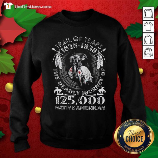 Good Trail Of Tears 1828 1838 The Deadly Journey Of 125000 Native American Shirt - Image 2
