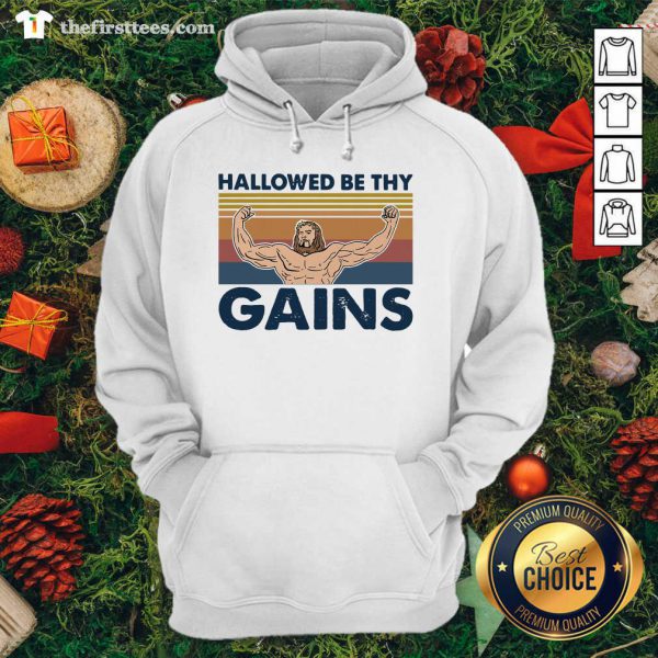 Grateful Jesus Gymer Hallowed Be Thy Gains Vintage Retro Shirt - Image 5