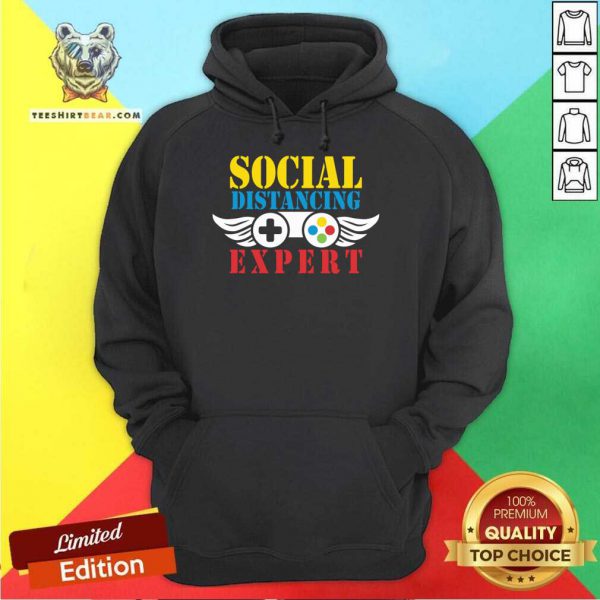 Great Social Distancing Expert Gaming Funny Vintage Video Gamer Gift T-Shirt - Image 5