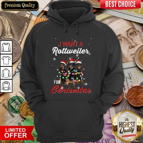 Happy I Want A Rottweiler For Christmas Shirt - Image 5