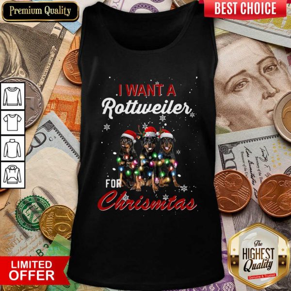 Happy I Want A Rottweiler For Christmas Shirt - Image 2