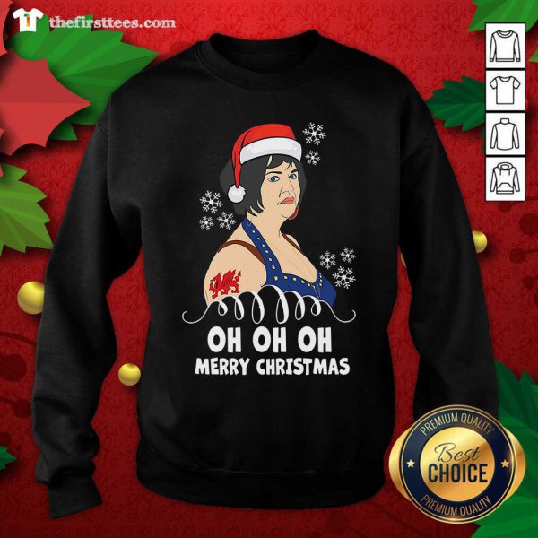 Hot Santa Nessa Jenkins Oh Oh Oh Merry Christmas Shirt - Image 2